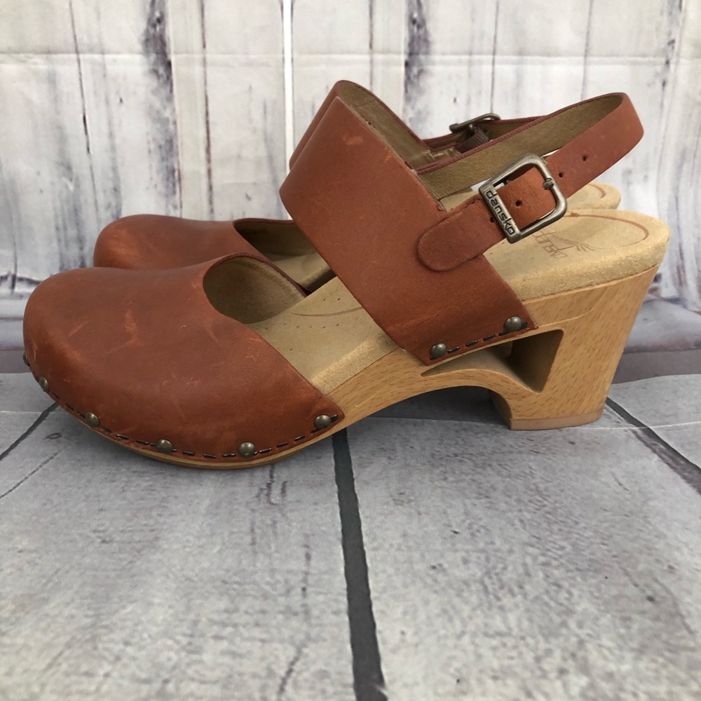 Dansko Brown 37 6.5-7 Thea Ankle Strap Sandals